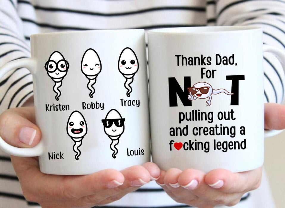 Happy Father's Day Thanks Dad For Creating A Legend - Personalized Mug For Dad, Father, Family