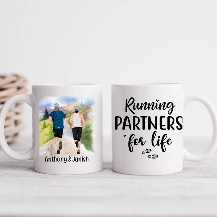 Running Partners For Life - Personalized Mug For Couples