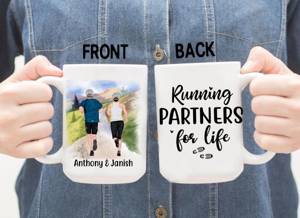 Running Partners For Life - Personalized Mug For Couples