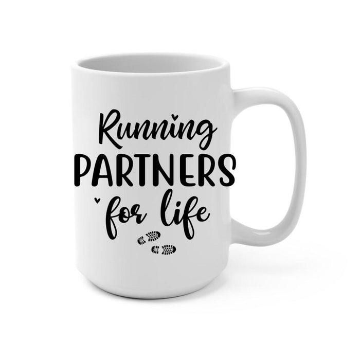 Running Partners For Life - Personalized Mug For Couples