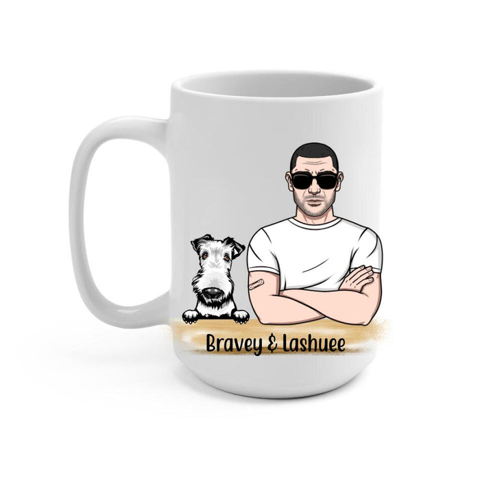 Life Is Better With Dogs - Personalized Mug For Dog Dad, Father's Day