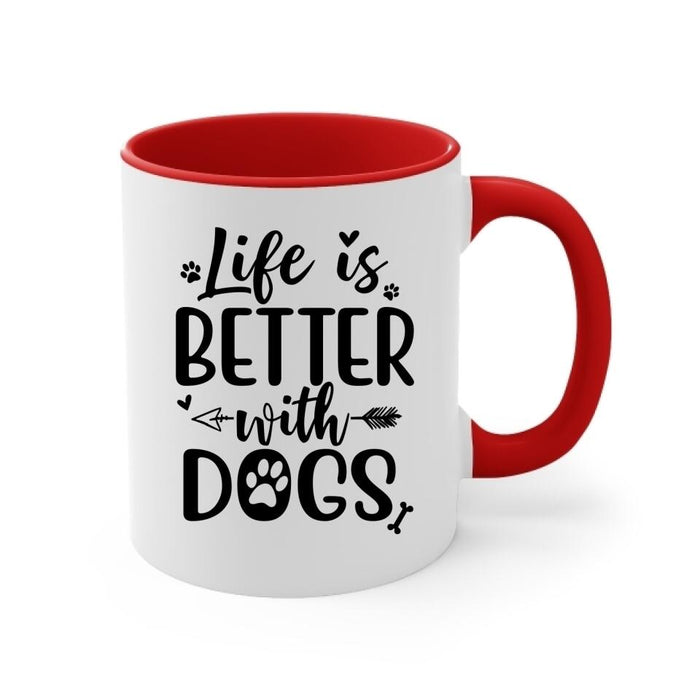 Life Is Better With Dogs - Personalized Mug For Dog Dad, Father's Day