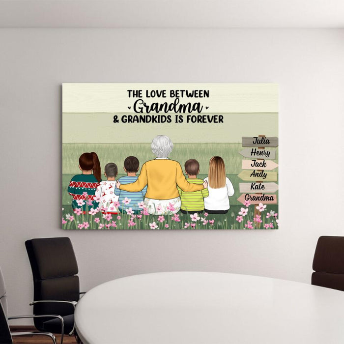 The Love Between Grandma And Grandkids Is Forever - Personalized Canvas For Grandma, Mother's Day