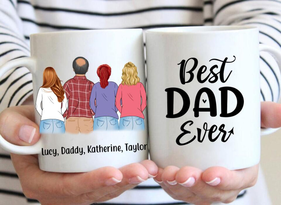 Best Dad Ever - Personalized Gifts Custom Mug for Daughters for Dad