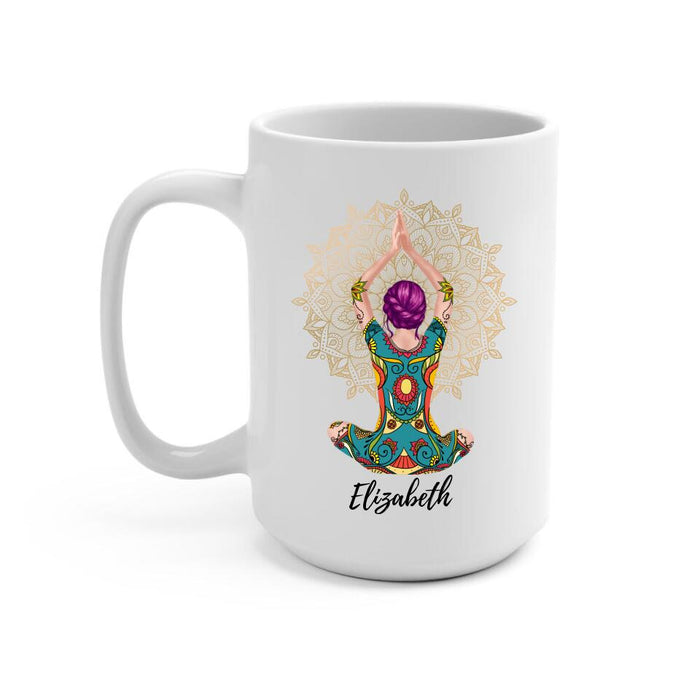 I'm Mostly Peace, Love And Light - Personalized Mug For Her, Friends, Yoga
