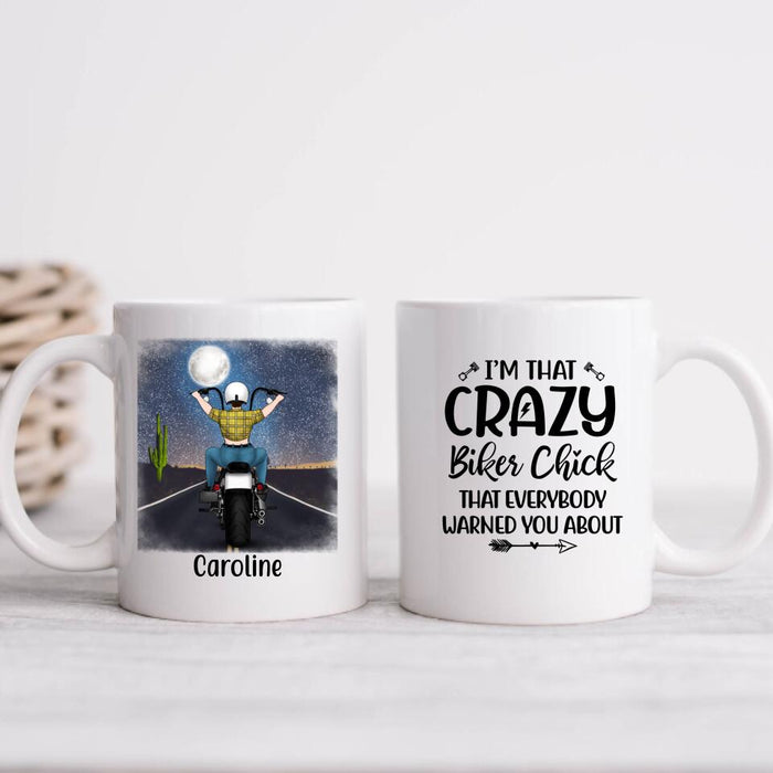 I'm That Crazy Biker Chick - Personalized Mug For Her, Motorcycle Lovers