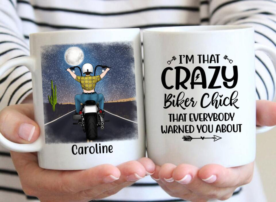 I'm That Crazy Biker Chick - Personalized Mug For Her, Motorcycle Lovers