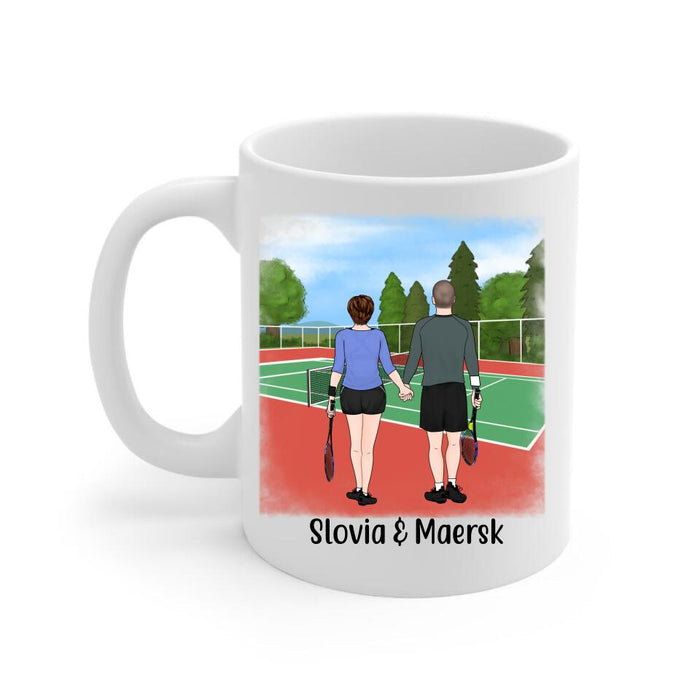 We Are The Perfect Match - Personalized Mug For Couples, Friends, Tennis