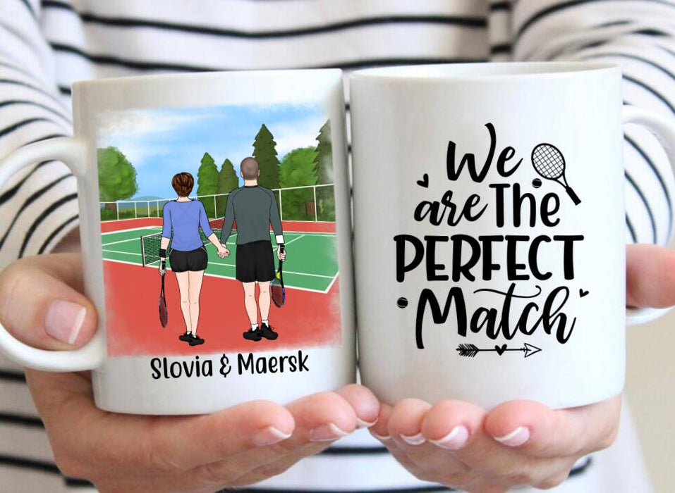 We Are The Perfect Match - Personalized Mug For Couples, Friends, Tennis