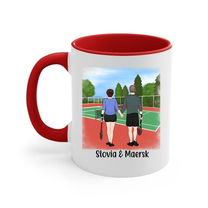 We Are The Perfect Match - Personalized Mug For Couples, Friends, Tennis