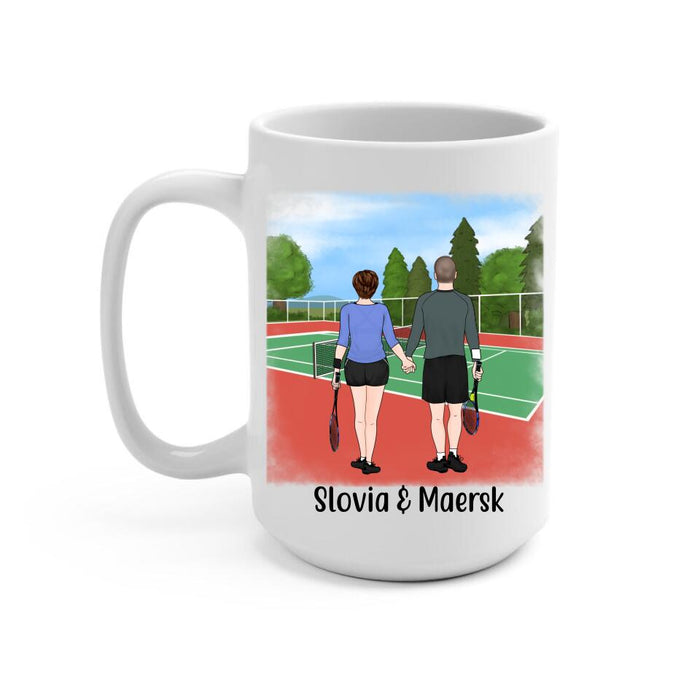 We Are The Perfect Match - Personalized Mug For Couples, Friends, Tennis