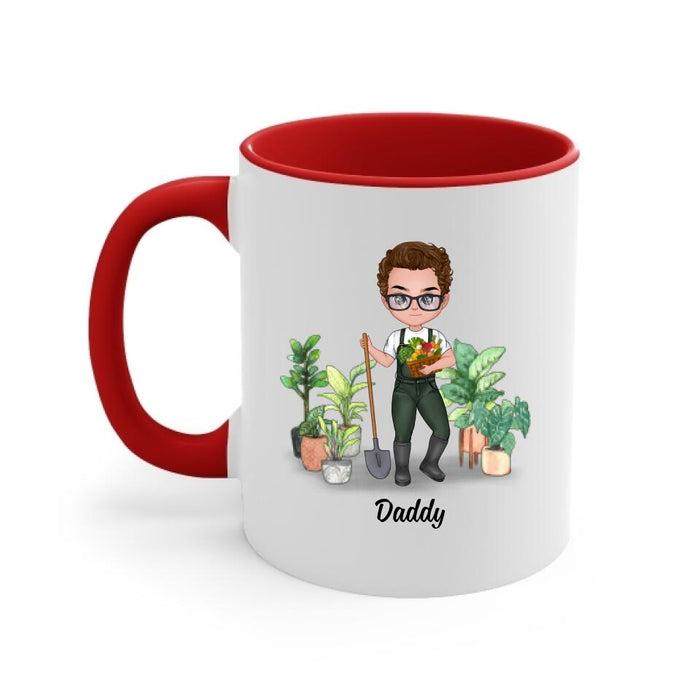 I Love You From My Head - Personalized Gifts Custom Gardener Mug For Dad, Gardeners Gifts