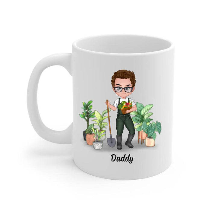 I Love You From My Head - Personalized Gifts Custom Gardener Mug For Dad, Gardeners Gifts