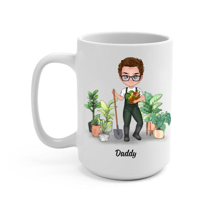 I Love You From My Head - Personalized Gifts Custom Gardener Mug For Dad, Gardeners Gifts