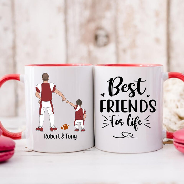 Best Friend for Life - Personalized Gifts Custom Rugby Mug for Dad