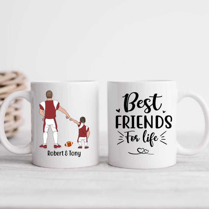 Best Friend for Life - Personalized Gifts Custom Rugby Mug for Dad