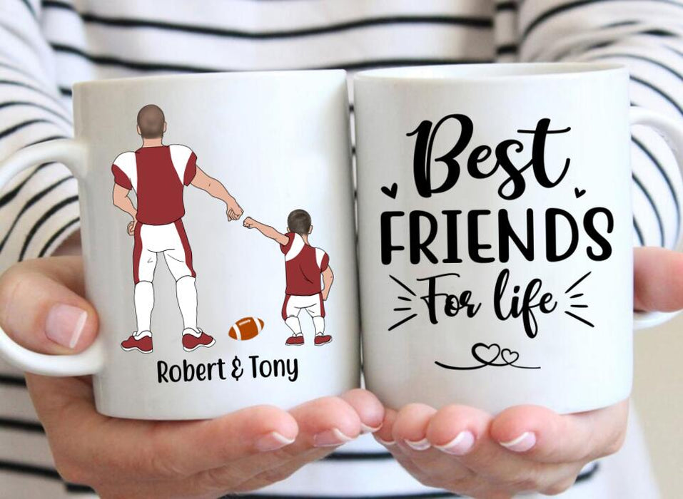 Best Friend for Life - Personalized Gifts Custom Rugby Mug for Dad