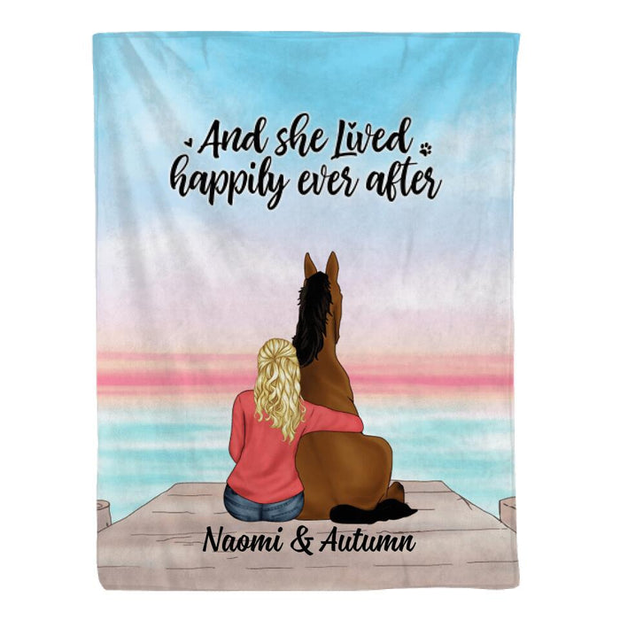 Life is Better with Horses - Personalized Gifts Custom Horse Blanket for Horse Mom and Horse Lovers