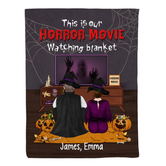 Personalized Blanket, This Is Our Horror Movie Watching Blanket, Gifts For Couple, Gifts For Halloween