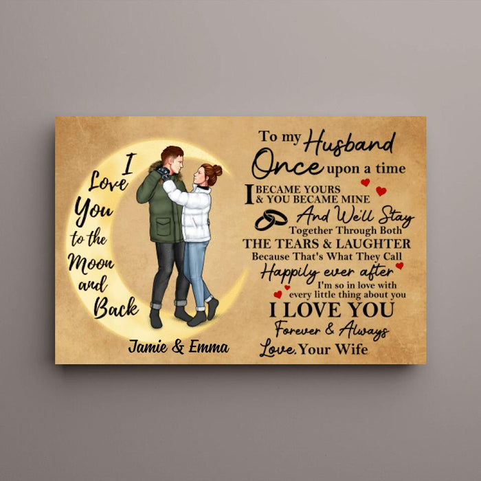 To My Husband - Personalized Gifts Custom Canvas for Him for Couples for Him