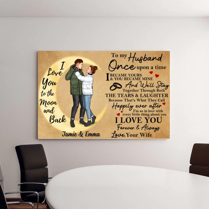 To My Husband - Personalized Gifts Custom Canvas for Him for Couples for Him