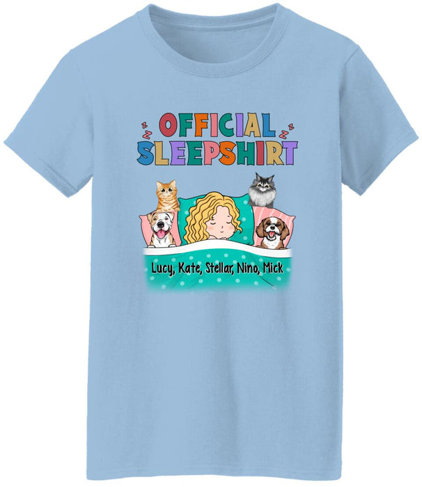 Official Sleepshirt - Personalized Gifts for Dog Lovers, Cat Lovers - Custom Shirt for Cat Mom or Dog Mom