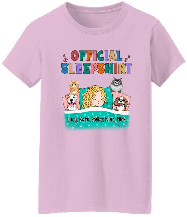 Official Sleepshirt - Personalized Gifts for Dog Lovers, Cat Lovers - Custom Shirt for Cat Mom or Dog Mom