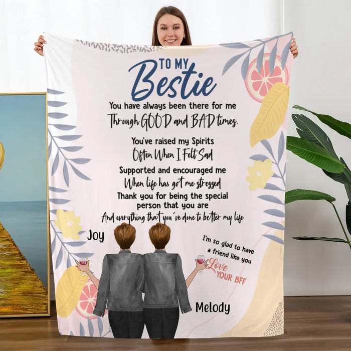 Personalized Blanket, To My Bestie, Gift For Best Friends, Gift For Sisters