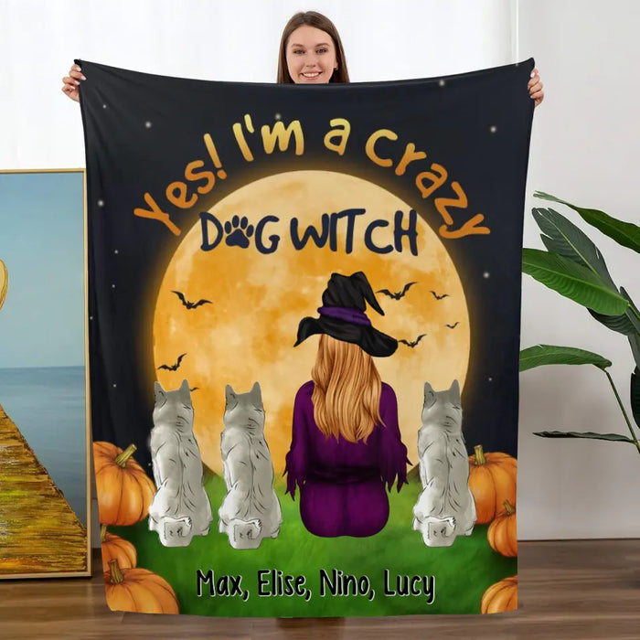 Personalized Blanket, Halloween With My Dogs - Halloween Gift, Gift For Dog Lovers