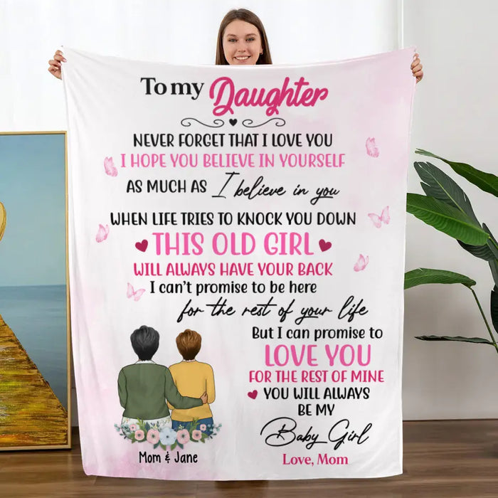 Personalized Blanket, To My Daughter, Never Forget That I Love You, Gift For Daughters