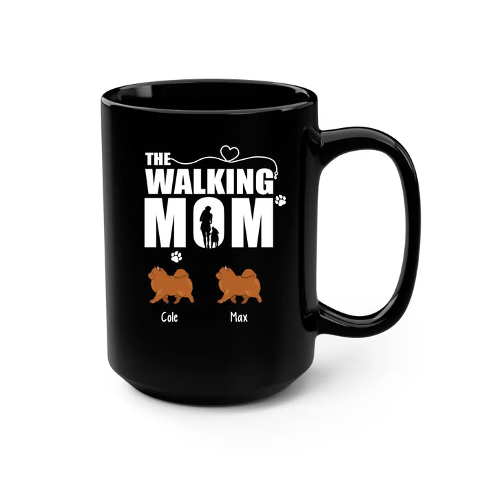 The Walking Mom - Personalized Gifts Custom Dog Mug for Dog Mom, Dog Lovers