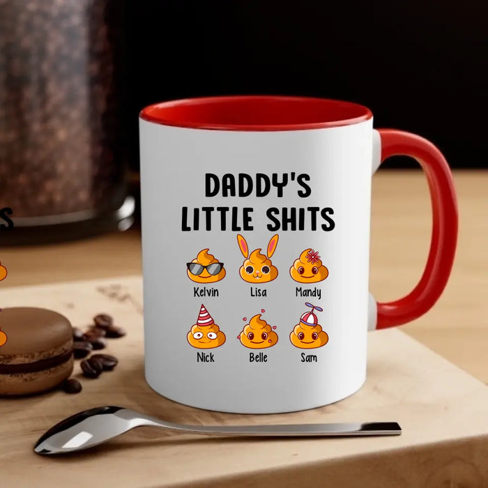 Daddy's Little Shits - Father's Day Personalized Gifts Custom Mug for Dad for Husband