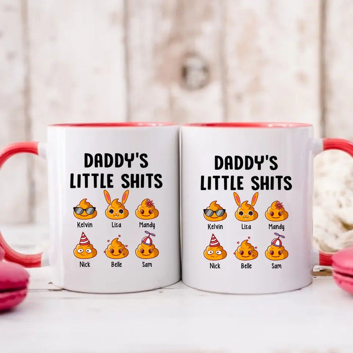 Daddy's Little Shits - Father's Day Personalized Gifts Custom Mug for Dad for Husband