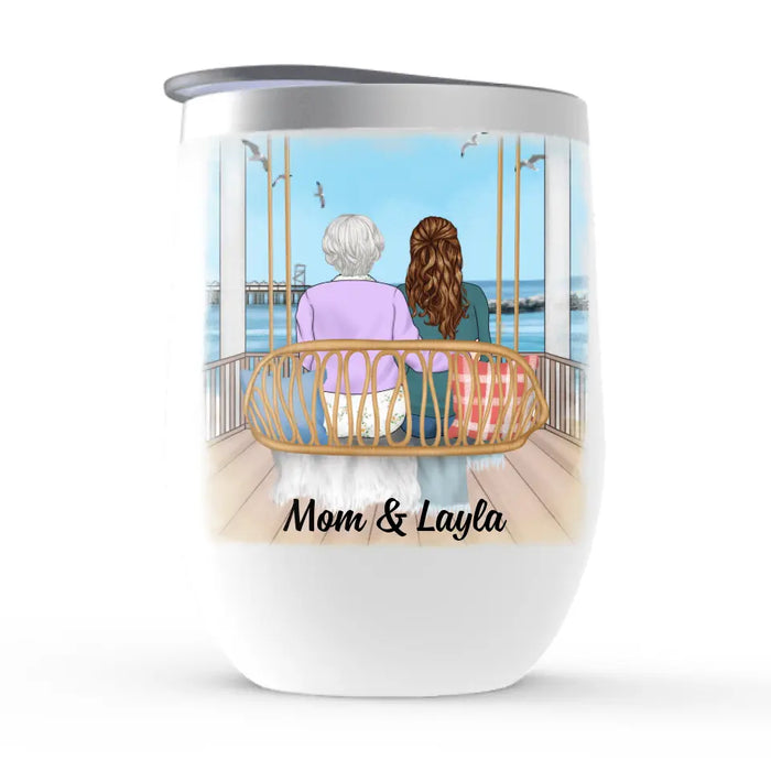 Thank You for Being My Mom - Personalized Gifts Custom Wine Tumbler for Mom