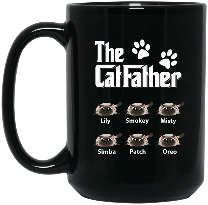 The CatFather - Personalized Gifts Custom Cat Lovers Mug For Cat Dad, Cat Lovers