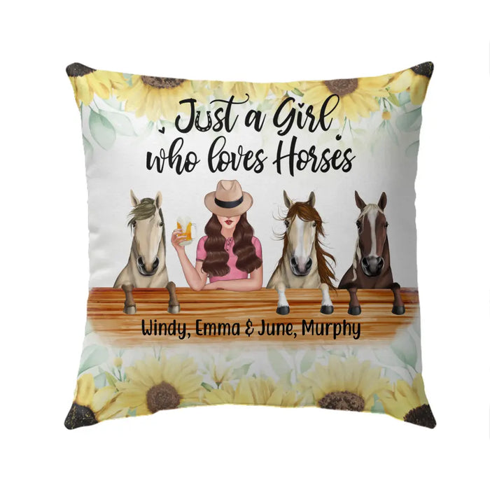 Personalized Pillow, Life Is Better With Horses, Gift For Horse Lovers