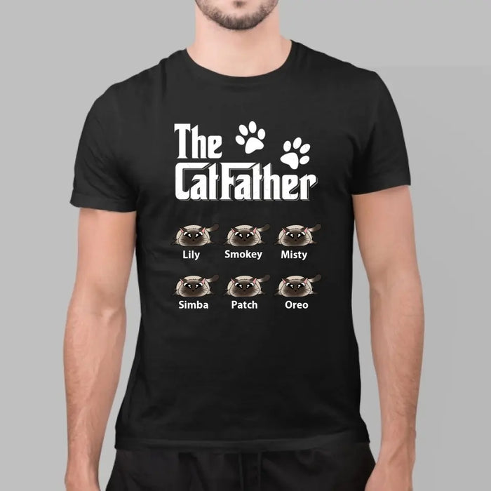 The CatFather - Personalized Gifts Custom Cat Lovers Shirt For Cat Dad, Cat Lovers