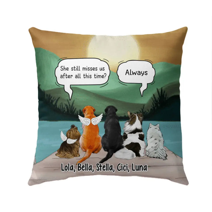 They Still Talk About You - Personalized Gifts Custom Pillow for Dog Lovers, Dog Memorial Gifts