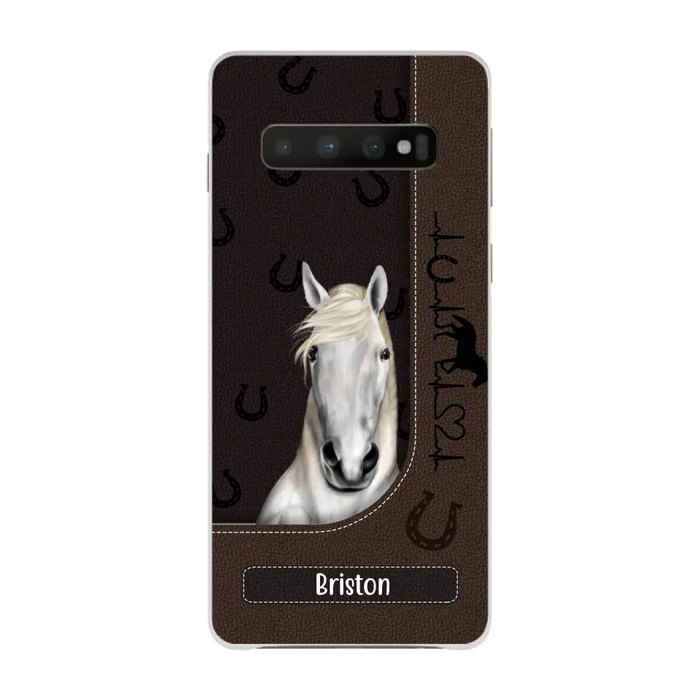 Personalized Gifts Custom Phone Case For Horse Lovers, Horse Heartbeat