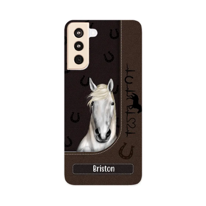 Personalized Gifts Custom Phone Case For Horse Lovers, Horse Heartbeat