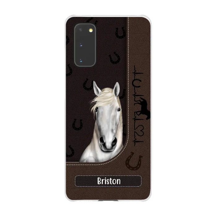 Personalized Gifts Custom Phone Case For Horse Lovers, Horse Heartbeat