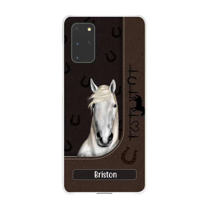 Personalized Gifts Custom Phone Case For Horse Lovers, Horse Heartbeat