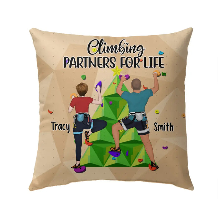 Personalized Pillow, Climbing Partners For Life, Gift for Climbers