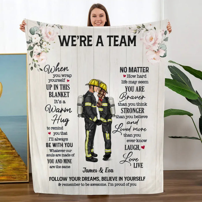 When You Wrap Yourself Up In This Blanket - Personalized Gifts Custom Firefighter Nurse Police Military Blanket For Firefighter Nurse Police Military Couples