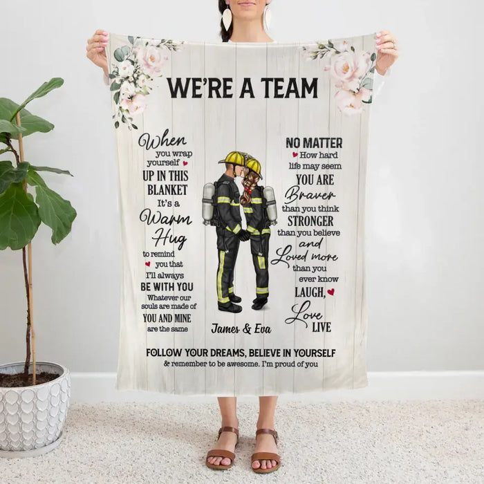 When You Wrap Yourself Up In This Blanket - Personalized Gifts Custom Firefighter Nurse Police Military Blanket For Firefighter Nurse Police Military Couples