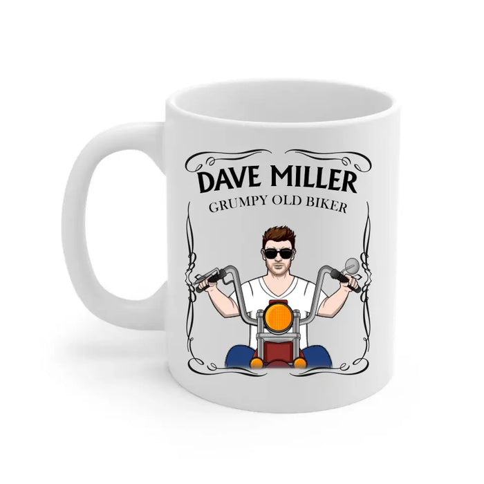 Never Underestimate an Old Man With a Motorcycle - Personalized Gifts Custom Mug for Him, Motorcycle Lovers