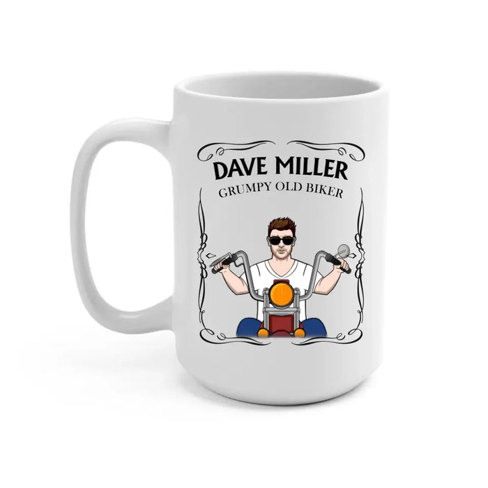 Never Underestimate an Old Man With a Motorcycle - Personalized Gifts Custom Mug for Him, Motorcycle Lovers