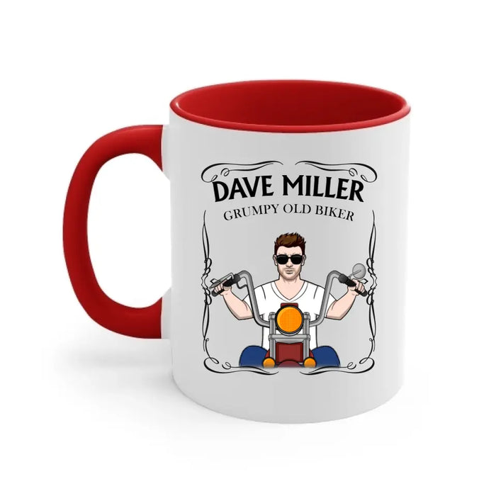 Never Underestimate an Old Man With a Motorcycle - Personalized Gifts Custom Mug for Him, Motorcycle Lovers