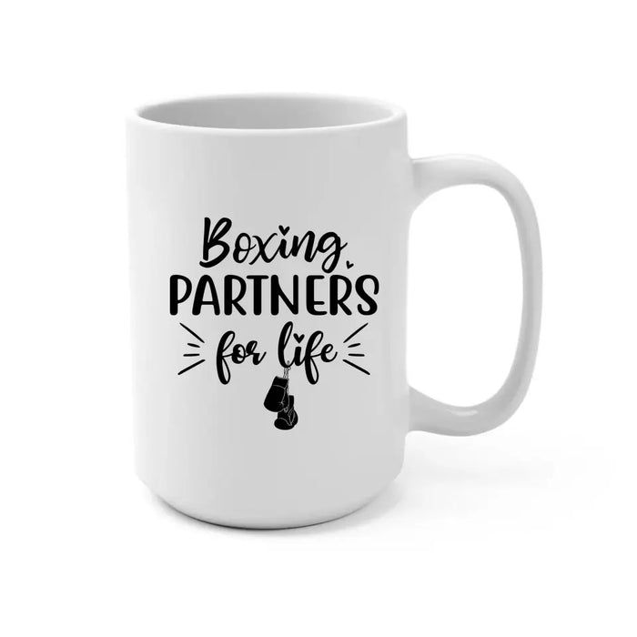 Boxing Partners For Life - Personalized Gifts Custom Boxing Mug For Couples, Boxing Lovers