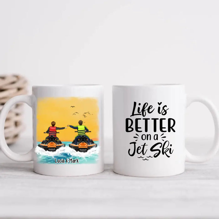 Life Is Better On A Jet Ski - Personalized Gifts Custom Jet Ski Mug For Friends For Couples, Jet Ski Lovers